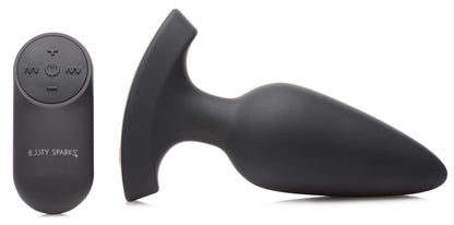 28X Laser Heart Silicone Anal Plug with Remote â€“ Large