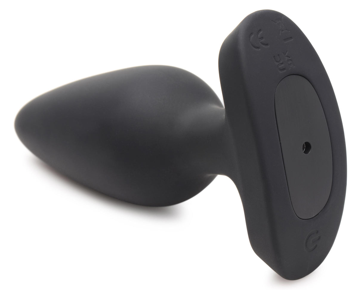 28X Laser Heart Silicone Anal Plug with Remote â€“ Large