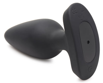 28X Laser Heart Silicone Anal Plug with Remote â€“ Large