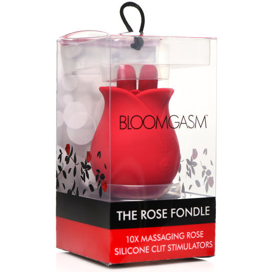 10X Fondle Massaging Rose Silicone Clit Stimulators