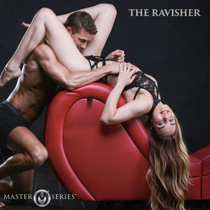 Detachable Kinky Couch Sex Chaise with Love Pillows - Red
