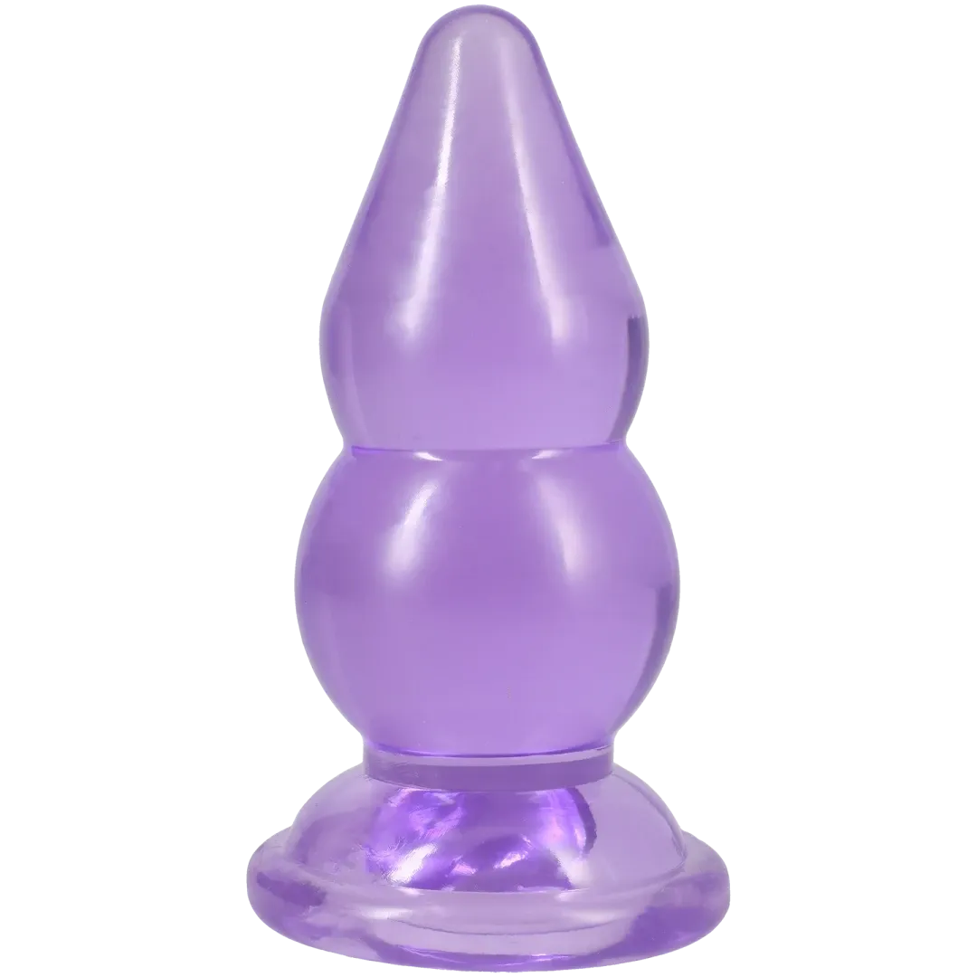 Crystal Jellies - Double Pop Plug - 6 Inch Purple