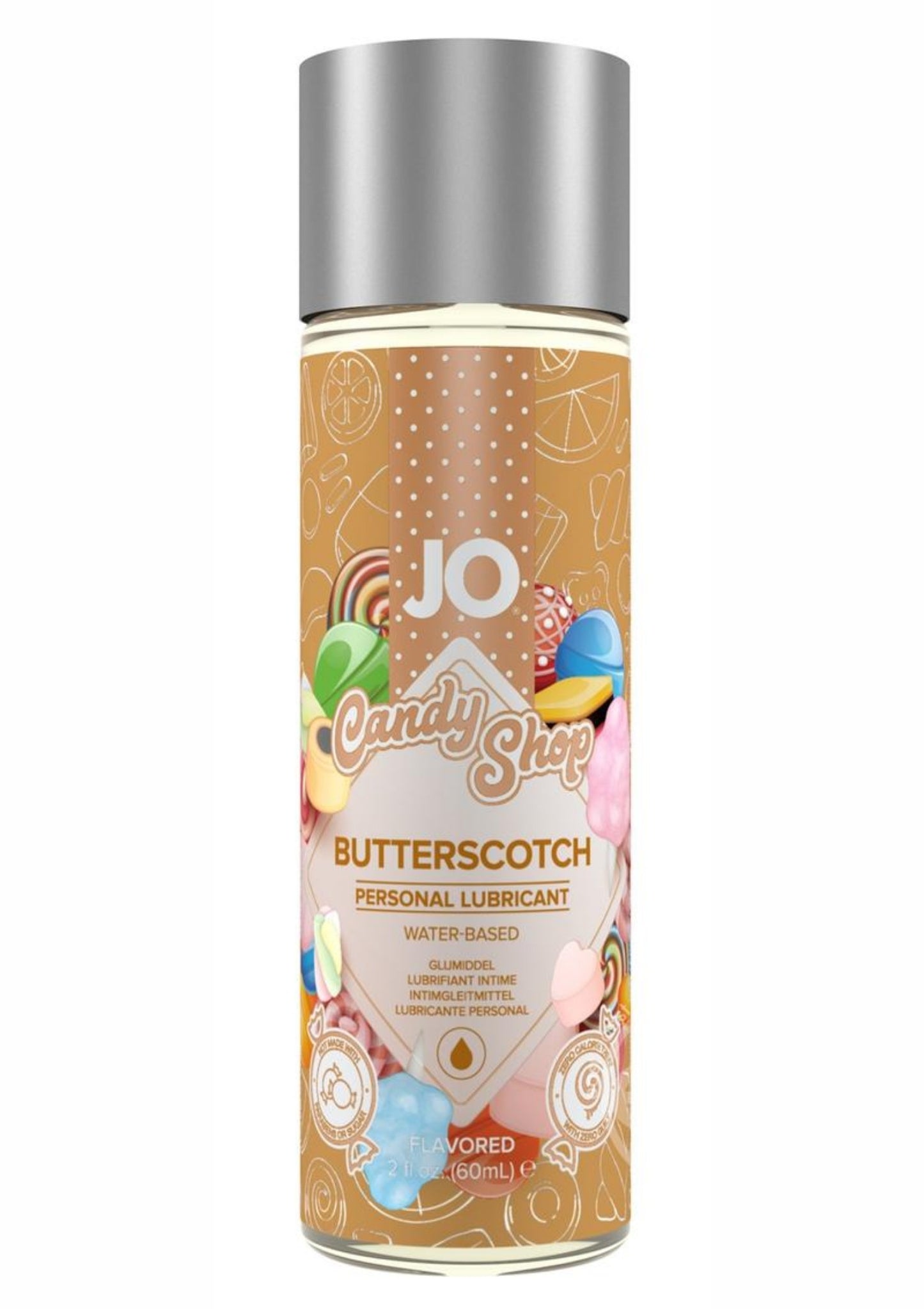 JO H2O Candy Shop Water Based Flavored Lubricant Butterscotch 2oz