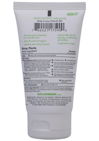 Prolonging Delay Creme for Men - Bulk - 2 Fl. Oz.