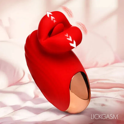 Mini Kisses Kissing & Vibrating Clitoral Stimulator Red