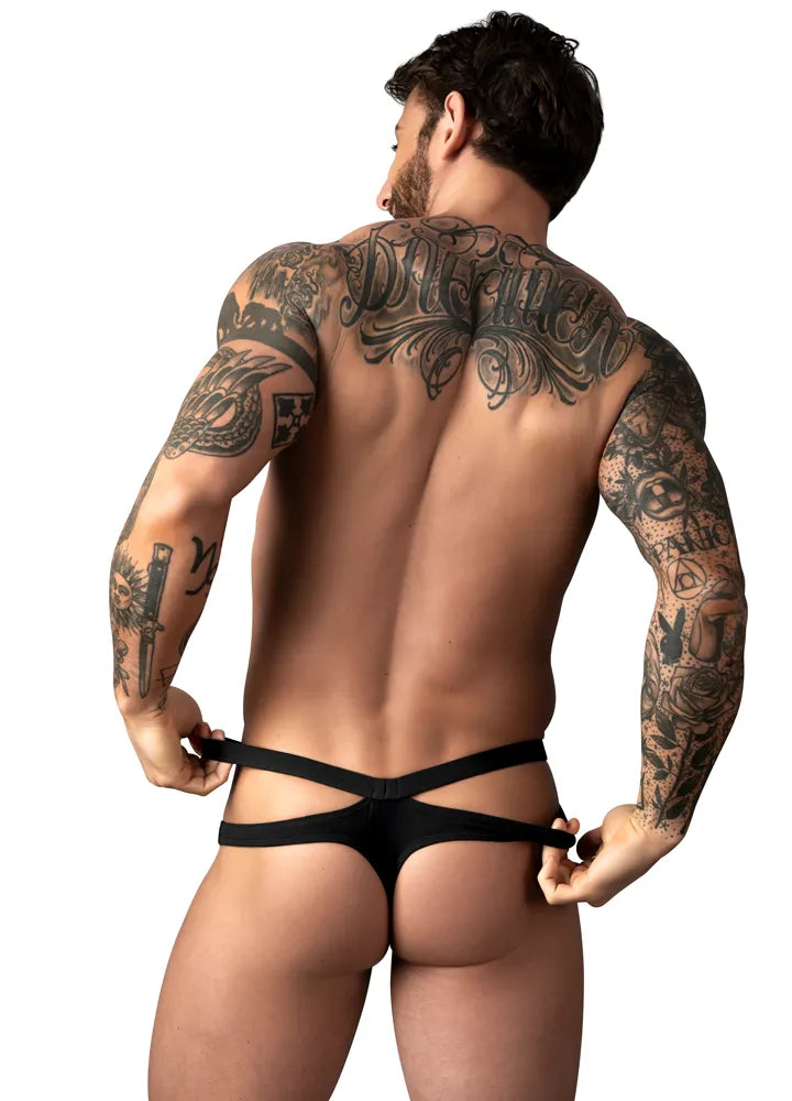 Eco Cozy Cutout Thong - S/m - Black