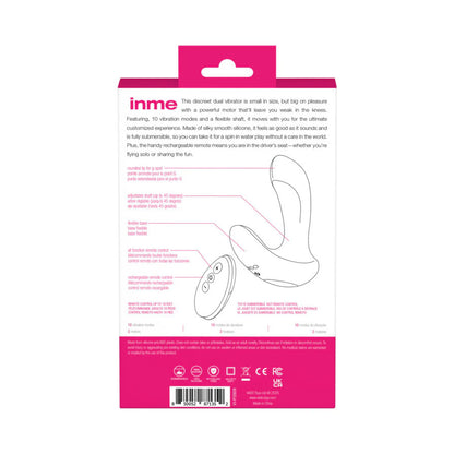 Inme Rechargeable Dual Vibe With Remote - Pink