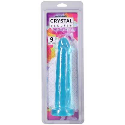 Crystal Jellies - Realistic Cock - 9 Inch Teal
