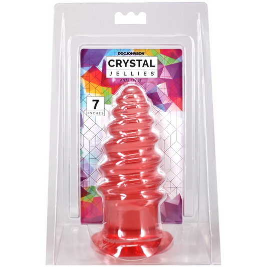 Crystal Jellies - Anal Twist - 7 Inch Pink