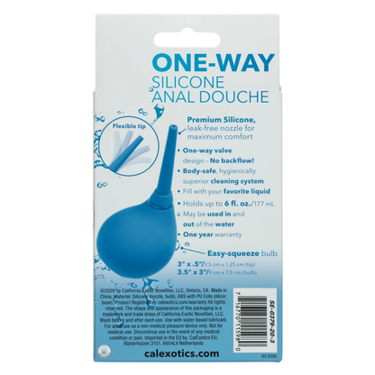 One-Way Silicone Anal Douche Blue