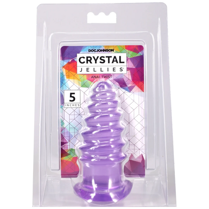 Crystal Jellies - Anal Twist - 5 Inch Purple