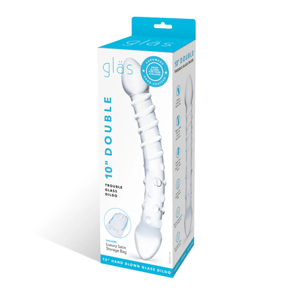 Double Trouble Glass Dildo