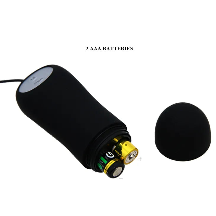 Pretty Love Vibrating Bulb Shaped Butt Plug Black