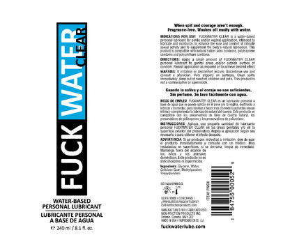 Fuck Water Clear 8.1oz Water Based Lubricant