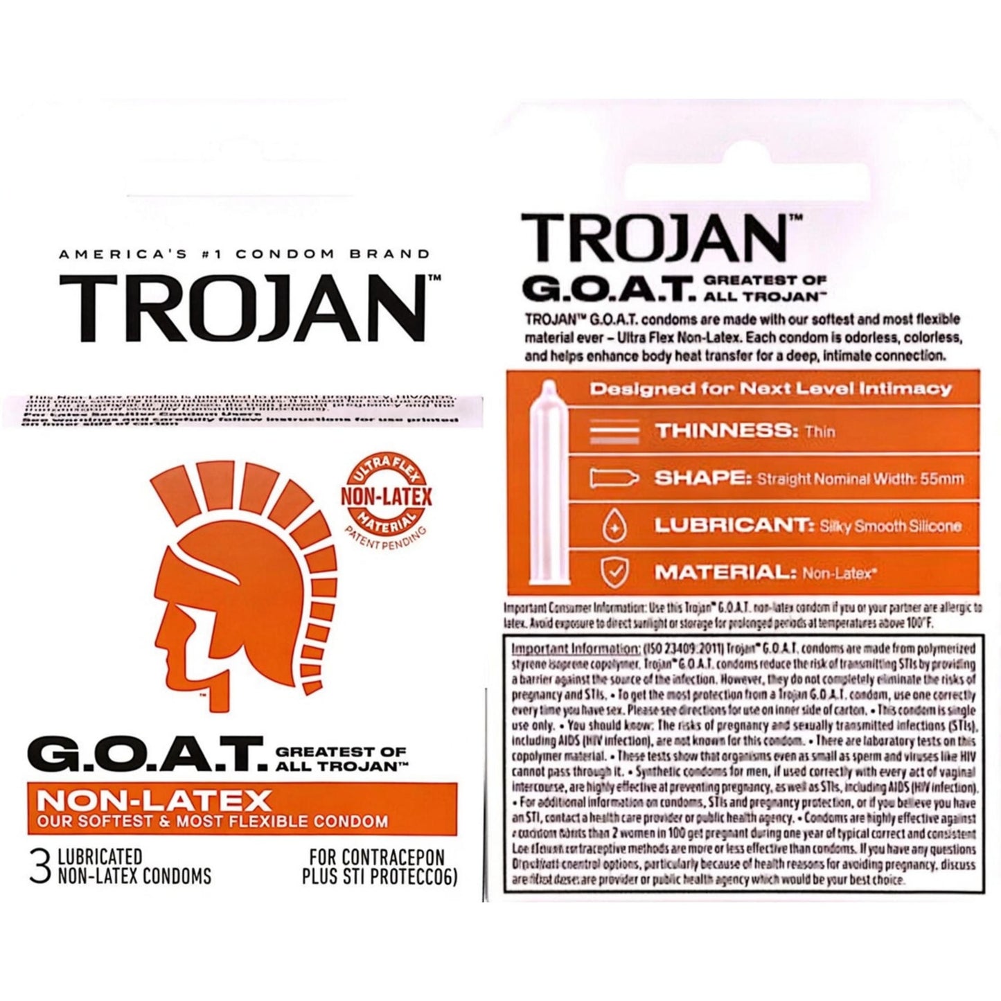 Trojan Goat Non-Latex Condoms 3 Pack