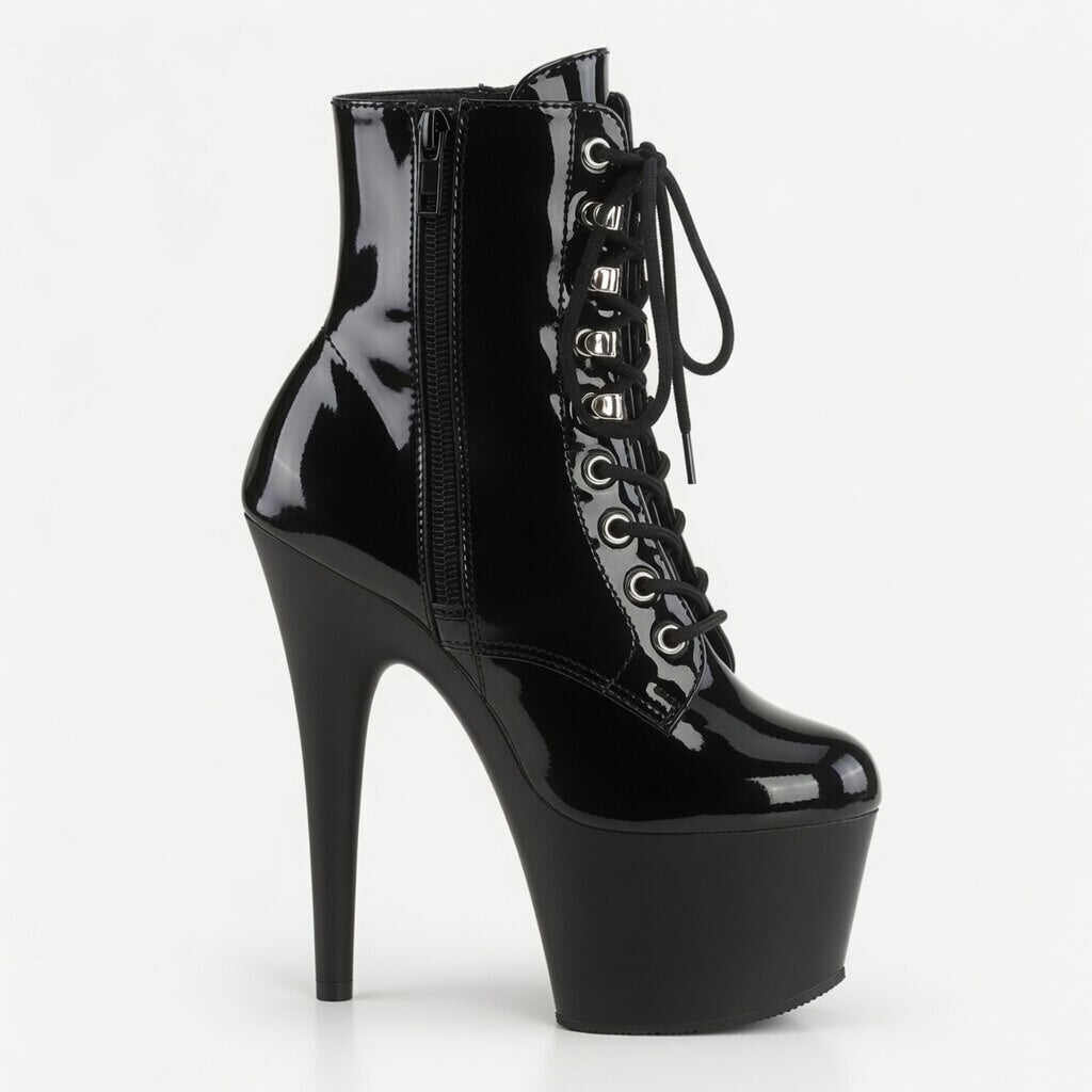6" Platform Black Boot