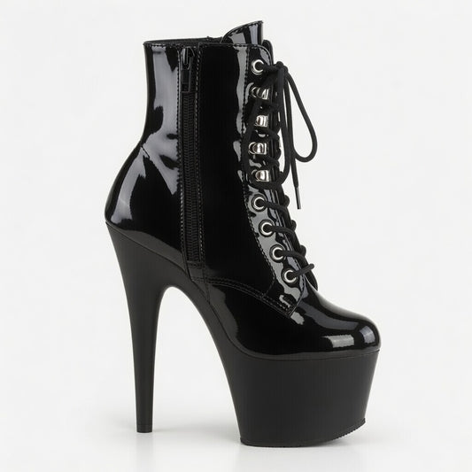 6" Platform Black Boot