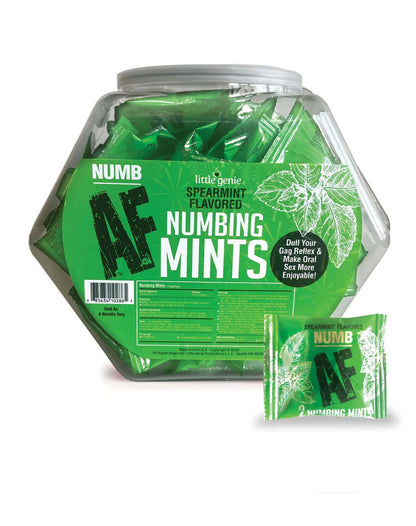 Numb Af - Spearmint Flavored Numbing Mints - Display - 100 Pcs