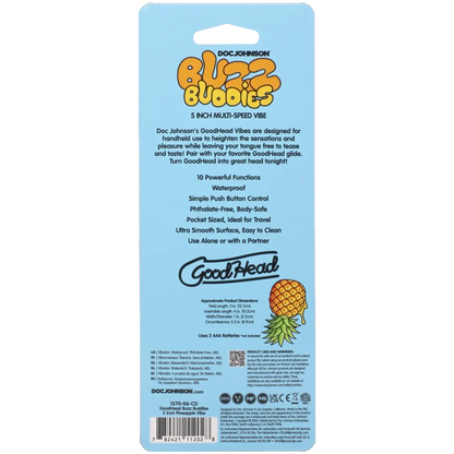 Goodhead - Buzz Buddies - 5 Inch Muti-Speed Vibe Pineapple