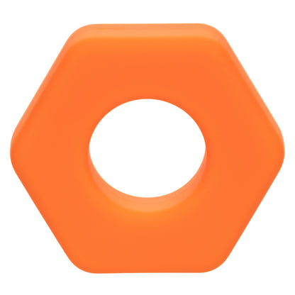 Alpha Liquid Silicone Prolong Sexagon Ring - Orange
