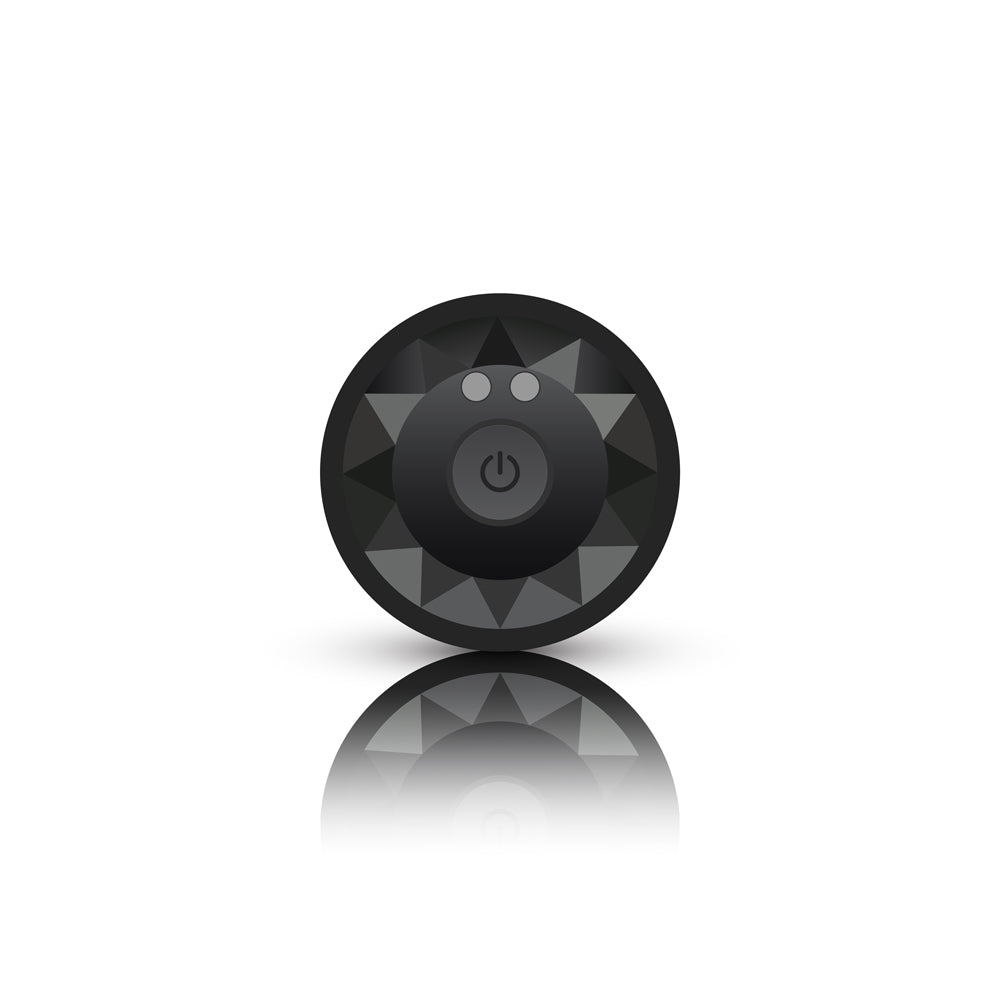 Vibrating Gunmetal Metal Remote Plug - Medium