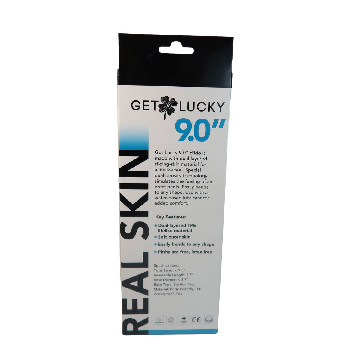 Real Skin 9" Dual Layer Dildo - Dark Brown