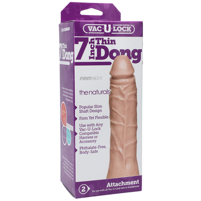 Vac-U-Lock 7 Inch Thin Dong - the Naturals