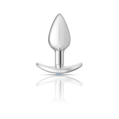 Silver Anchor Buttplug Kit - Clear Iridescent/pink