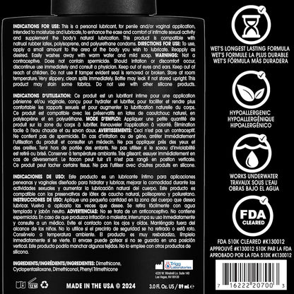 Wet Platinum Luxury Silicone Lubricant - 9 Fl. Oz.