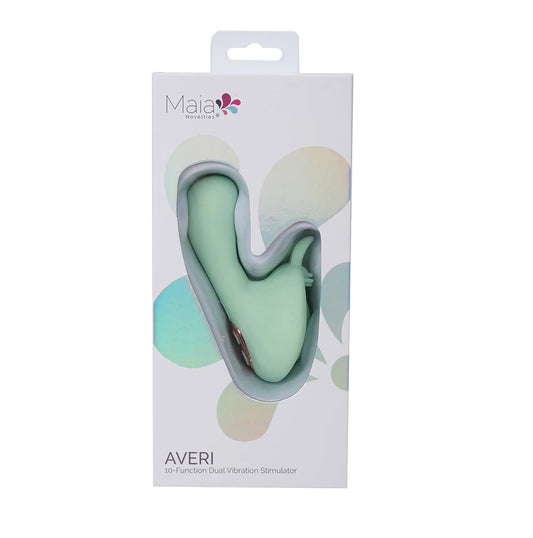 Averi Green Rechargeable Dual Vibration Liquid Silicone Vibrator