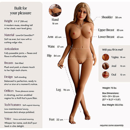 Doll Blair Vanilla 5ft 2" - Standard