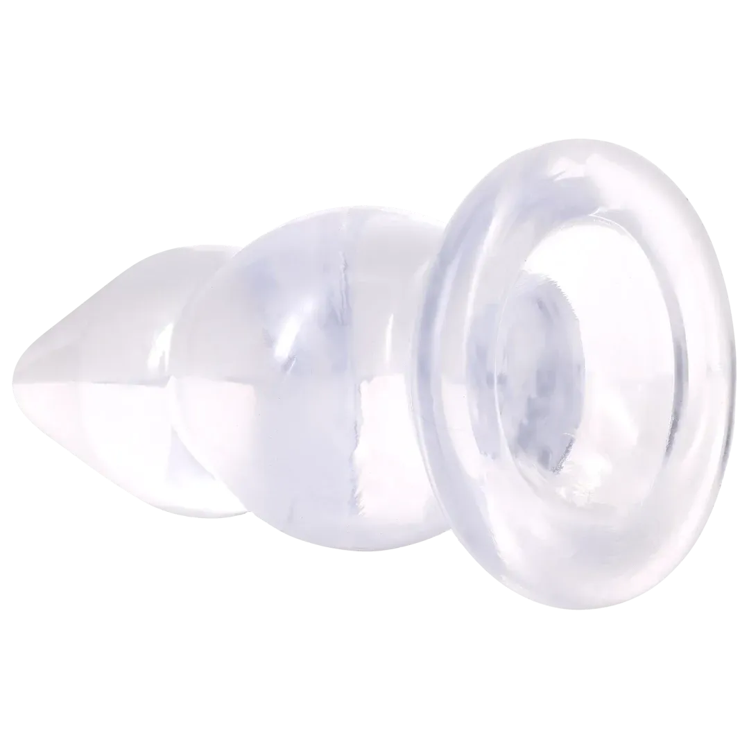 Crystal Jellies - Double Pop Plug - 6 Inch Clear