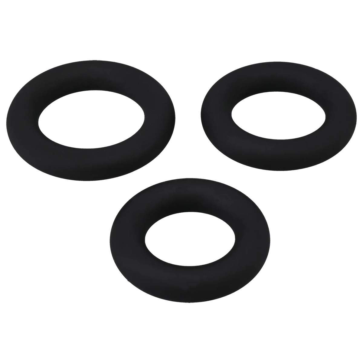 Titanmen - Cushioned C-Ring - 3 Piece Silicone Set Black