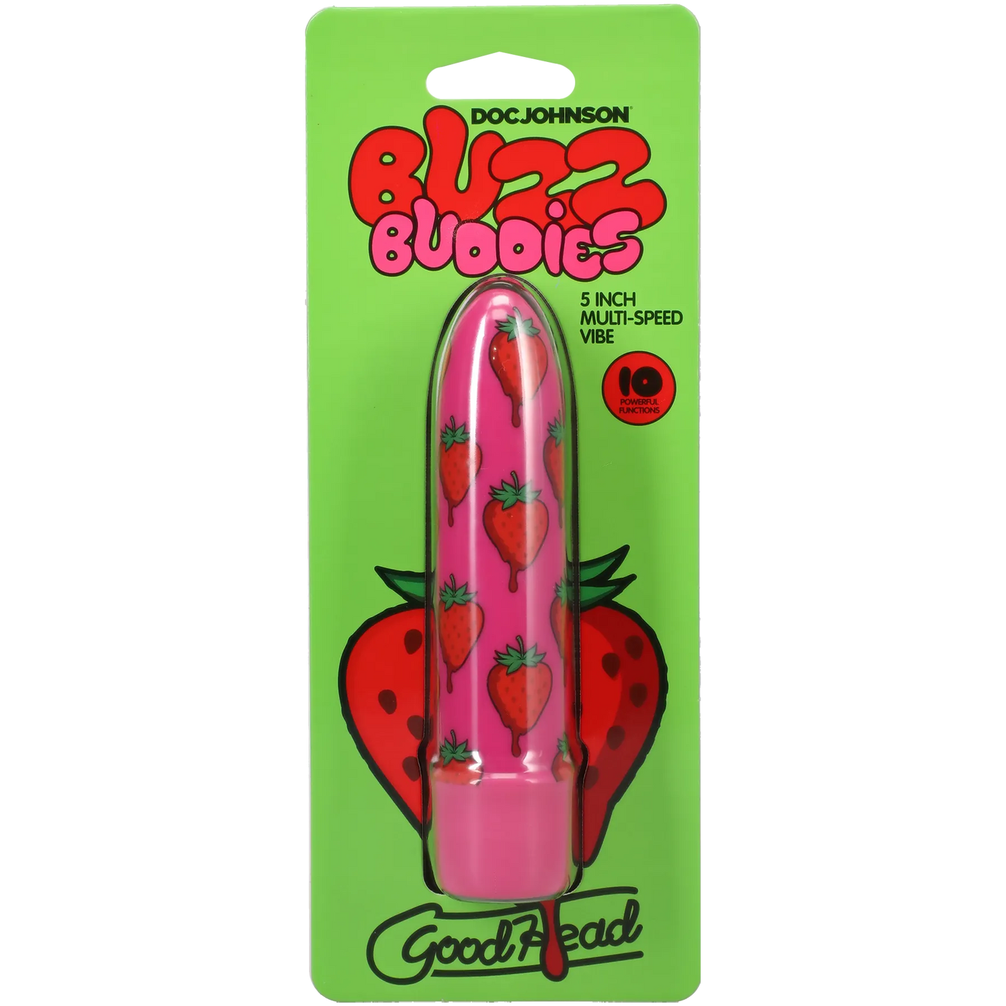 Goodhead - Buzz Buddies - 5 Inch Muti-Speed Vibe Strawberries
