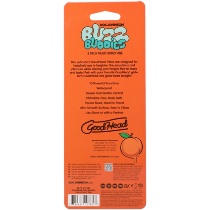 Goodhead - Buzz Buddies - 5 Inch Muti-Speed Vibe Peaches