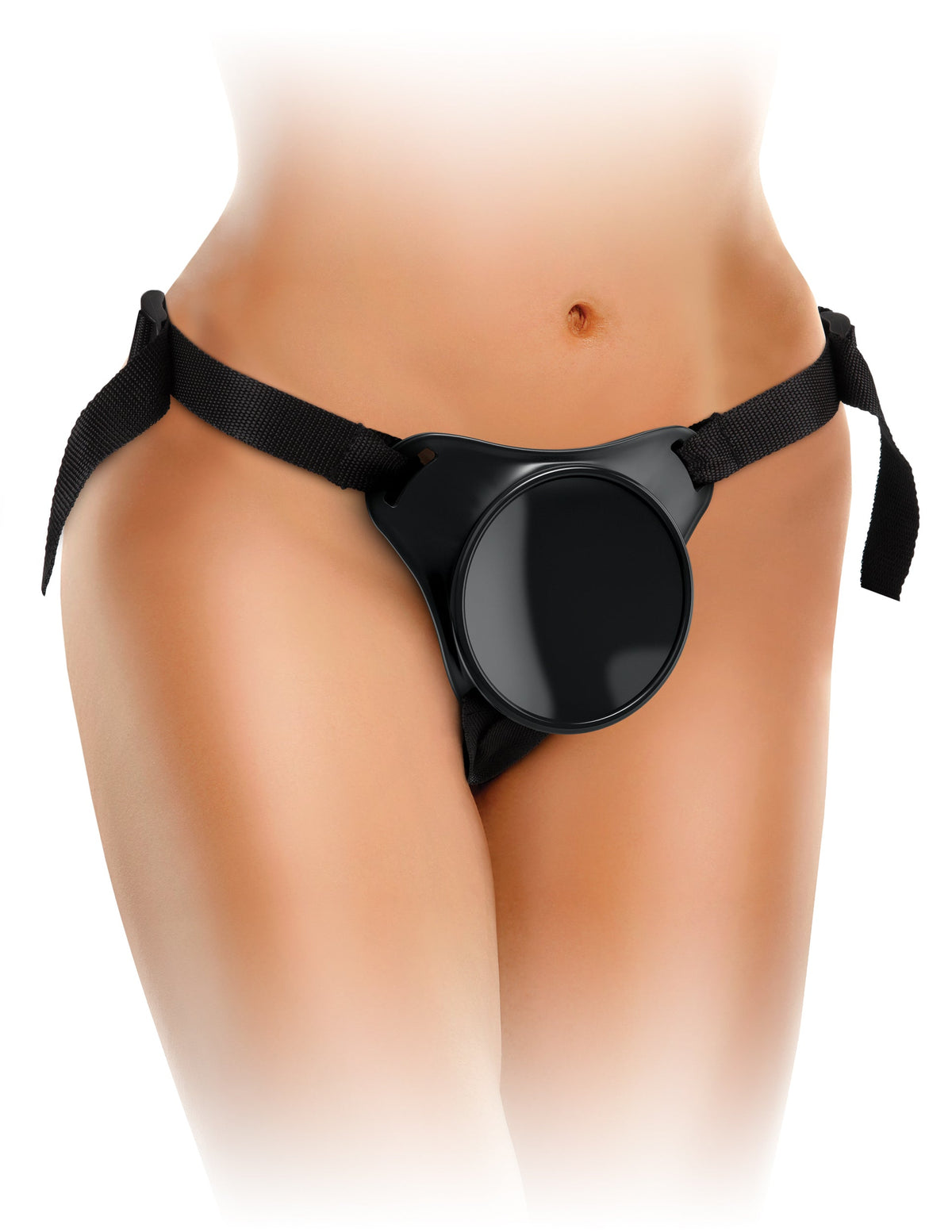 King Cock Beginner's Silicone Body Dock Strap-on Kit with Dildo 6in - Vanilla/Black
