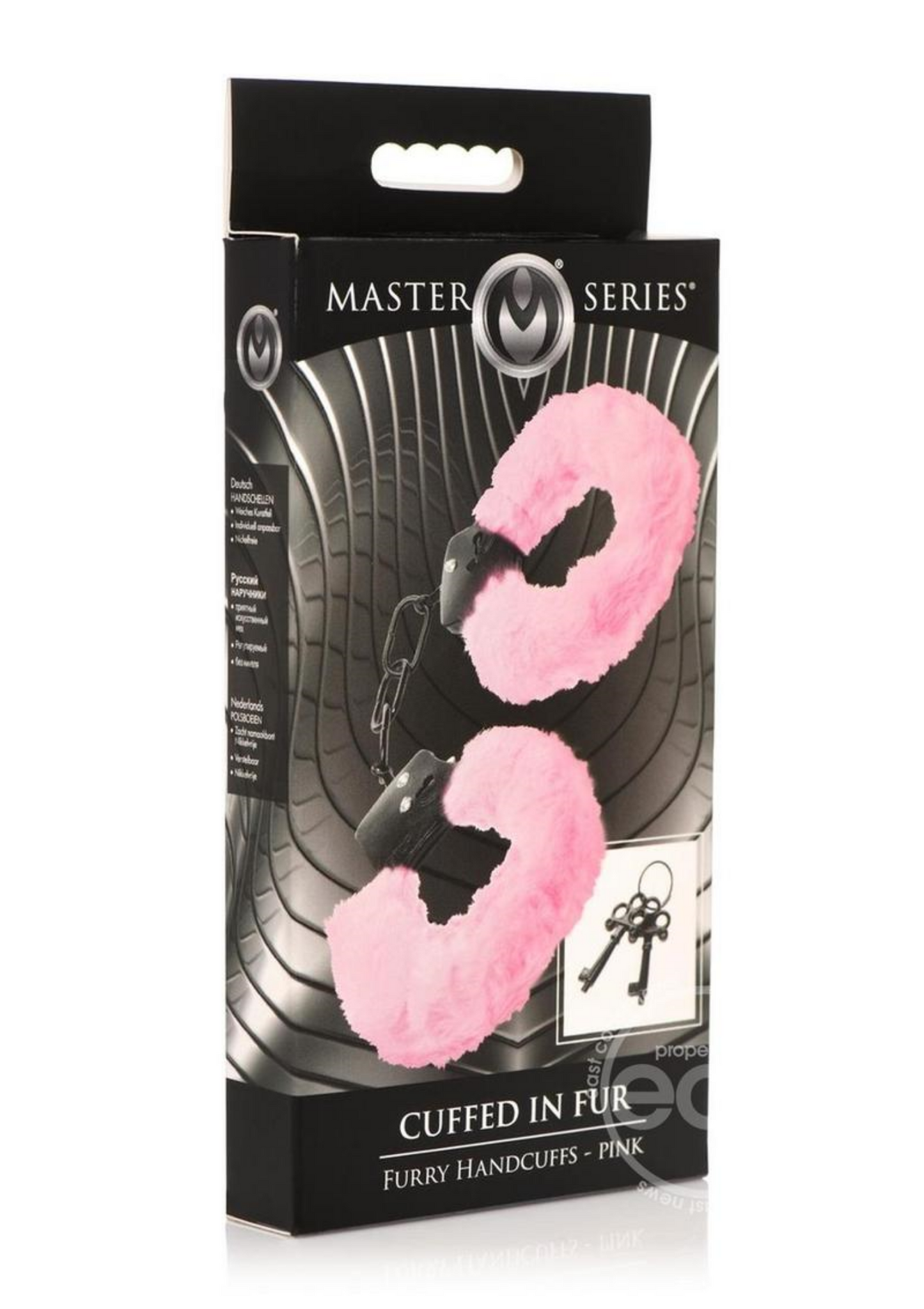 Master Series Cuffed in Fur Furry Handcuffs - Pink