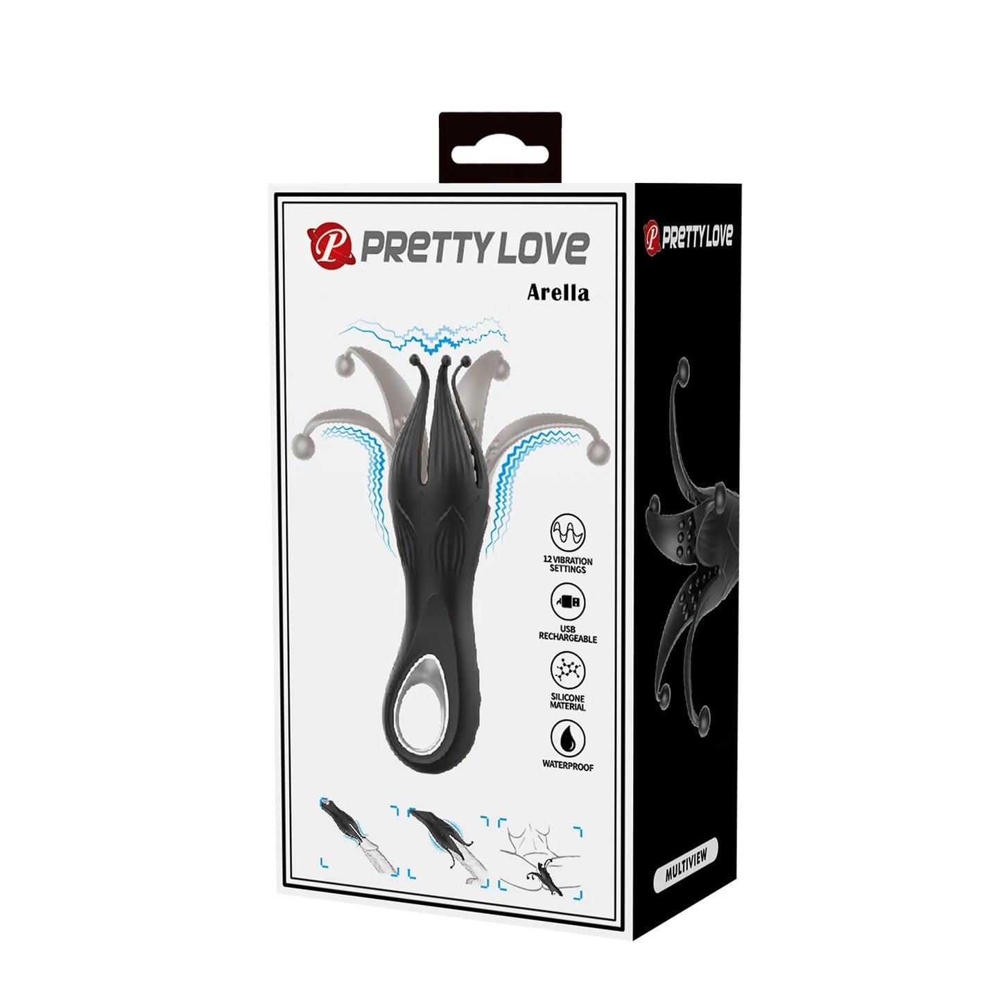 Pretty Love Arella Multi Petal Stimulator - Black
