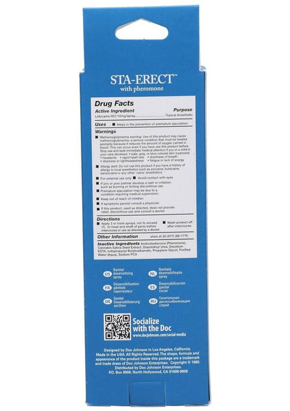 Sta-Erect Delay Spray for Men - 2 Fl. Oz. - Boxed