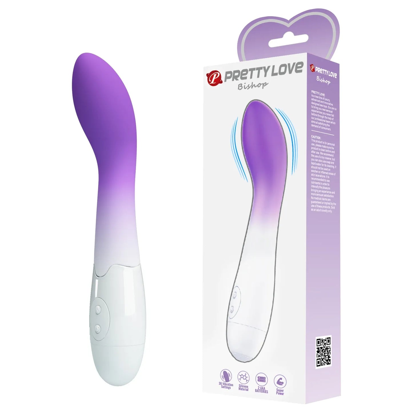 Pretty Love Bishop Vibrator - Purple Ombre