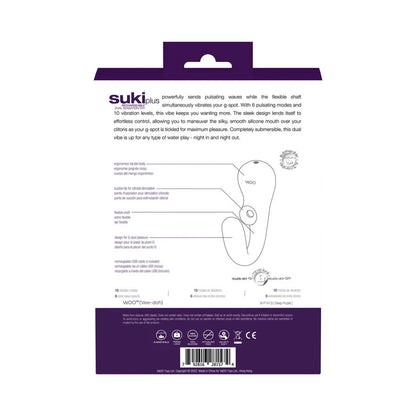 Suki Plus Rechargeable Dual Sonic Vibe - Deep Purple