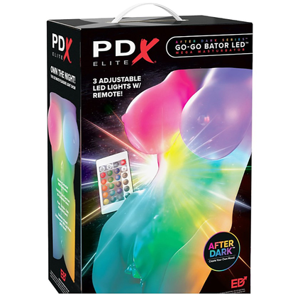 Pdx Elite After Dark Series Go-Go Bator Led Mega Masturbator - Frosted