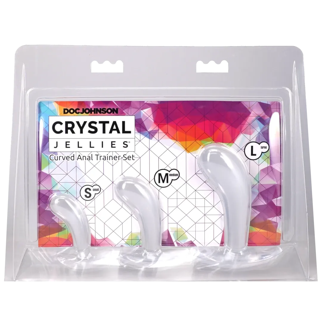Crystal Jellies - Curved Anal Trainer Set Clear