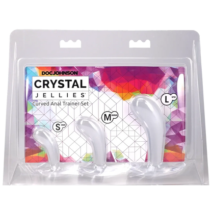 Crystal Jellies - Curved Anal Trainer Set Clear