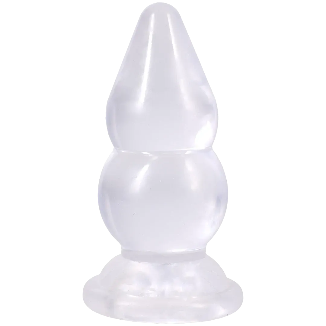 Crystal Jellies - Double Pop Plug - 6 Inch Clear