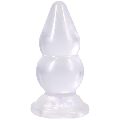 Crystal Jellies - Double Pop Plug - 6 Inch Clear