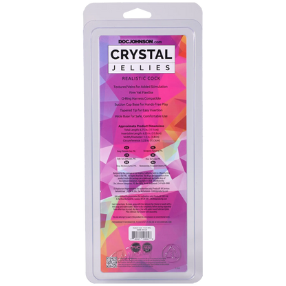 Crystal Jellies - Realistic Cock - 7 Inch Pink