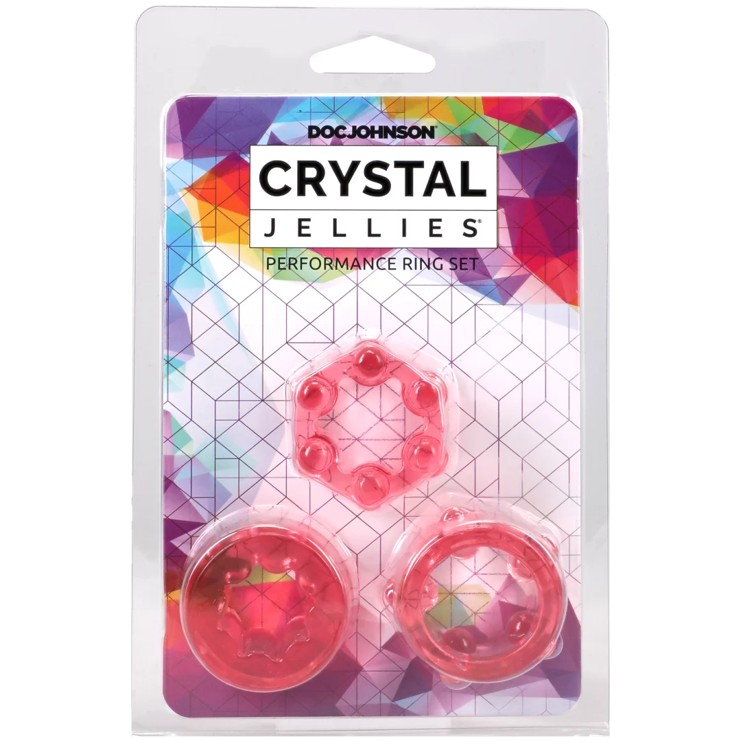 Crystal Jellies - Performance Ring Set Pink