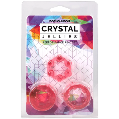 Crystal Jellies - Performance Ring Set Pink