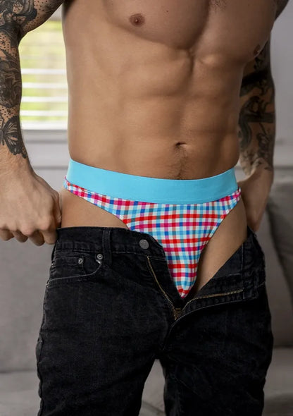 Soo Cumfy Gingham Thong Gingha Large Xl